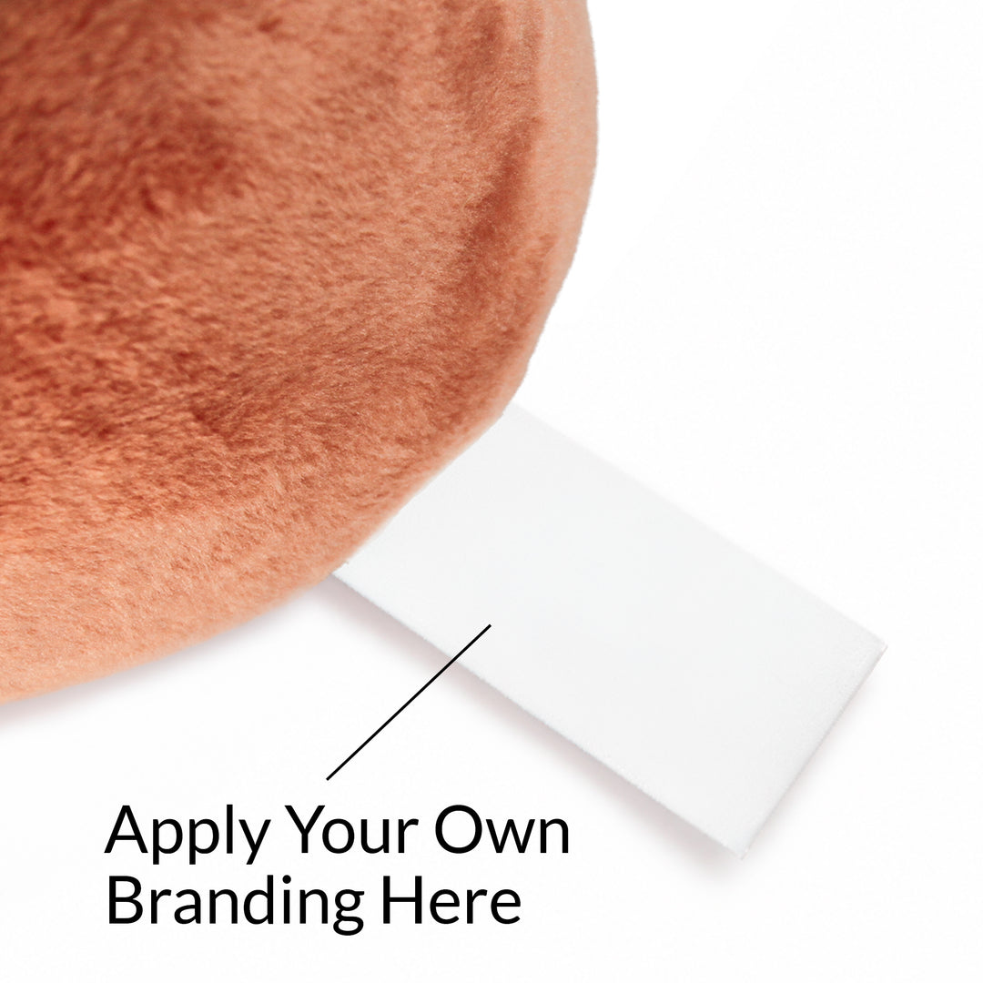 Plain side of the Christmas Pudding plush toy label, left blank for your own branding 