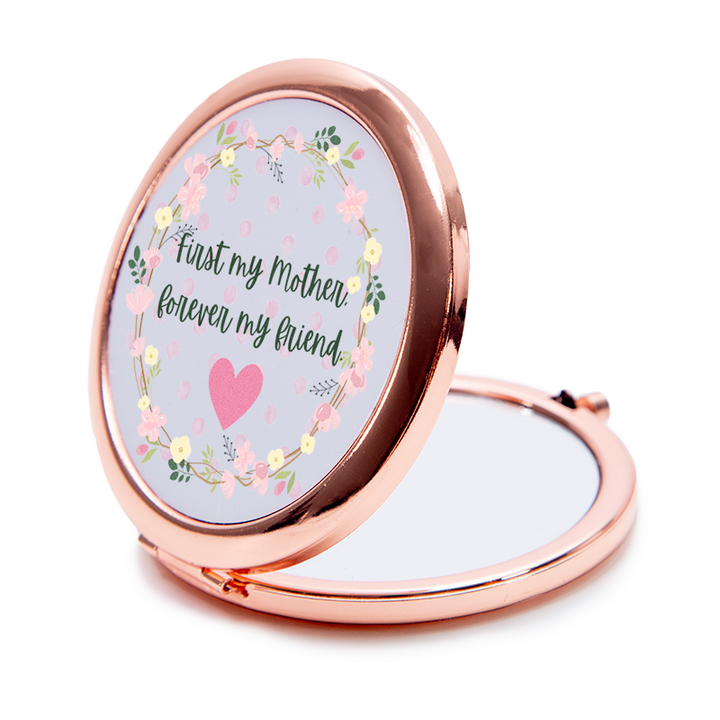Rose Gold Round Sublimation Compact Mirror