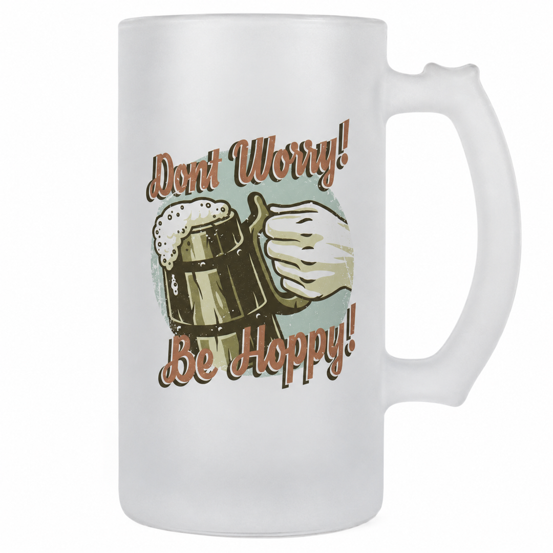 Frosted Sublimation Glass Beer Stein - 16oz (Pack of 2)
