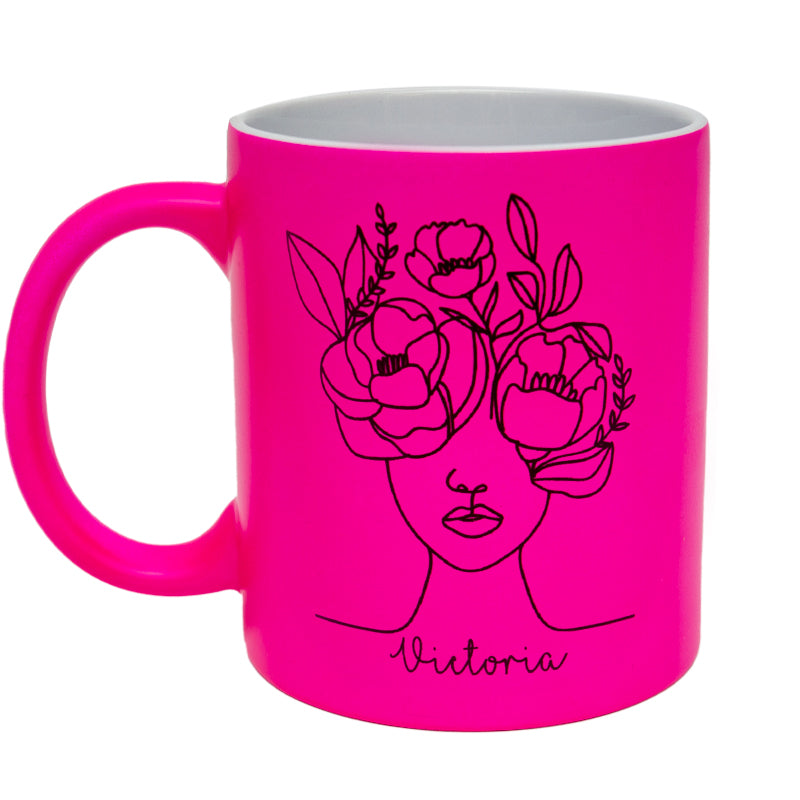 11oz Fluorescent Pink Matt Mug