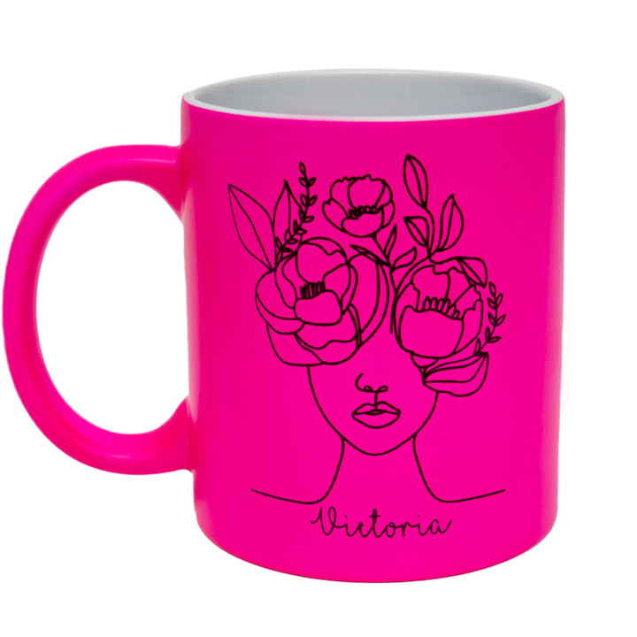 11oz Fluorescent Pink Matt Mug