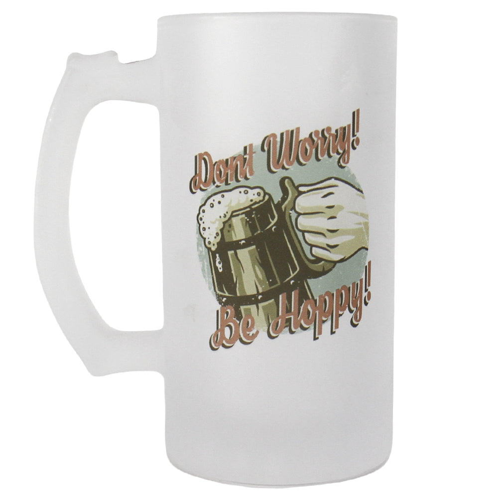 Frosted Sublimation Glass Beer Stein - 16oz (Pack of 2)