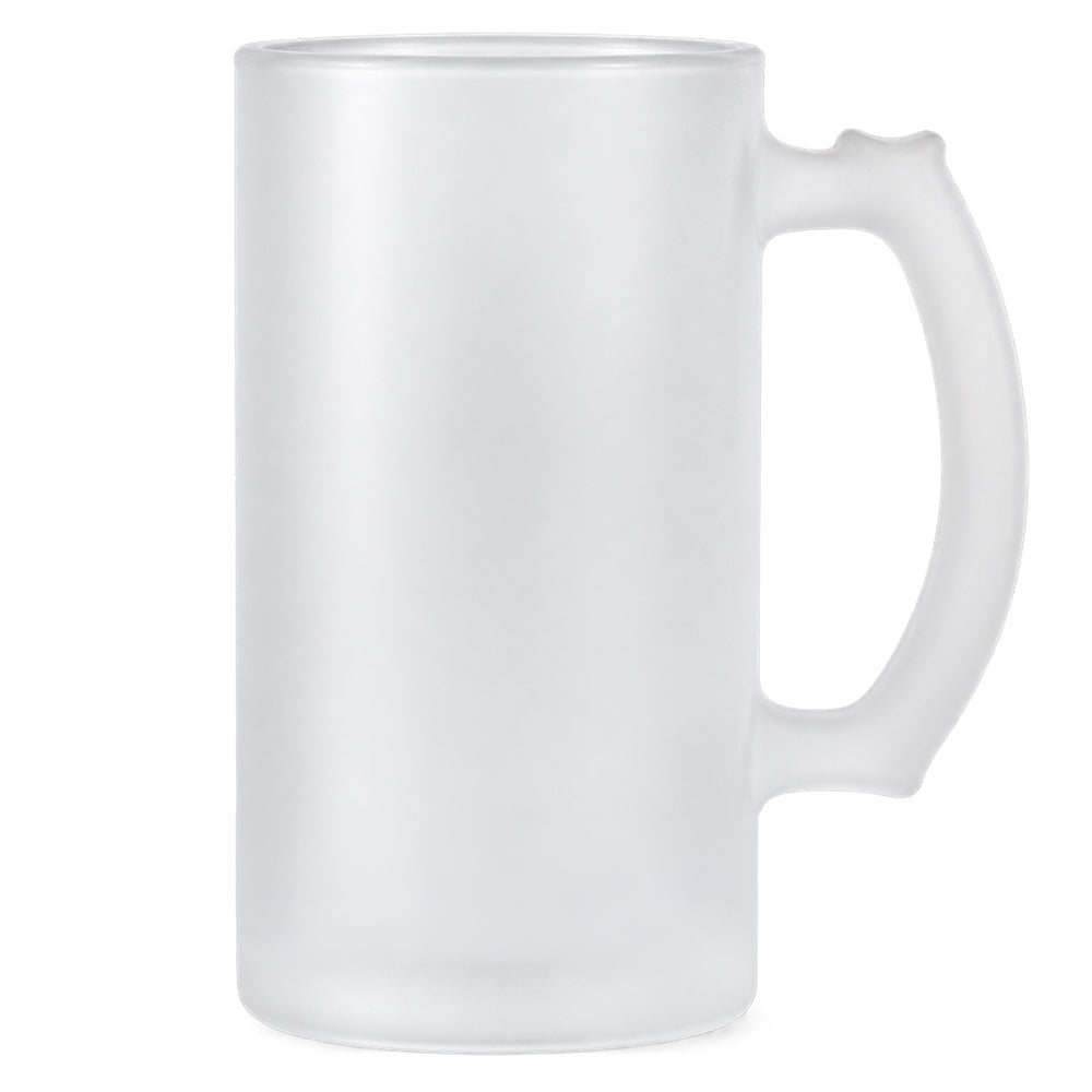 Frosted Sublimation Glass Beer Stein - 16oz (Pack of 2)
