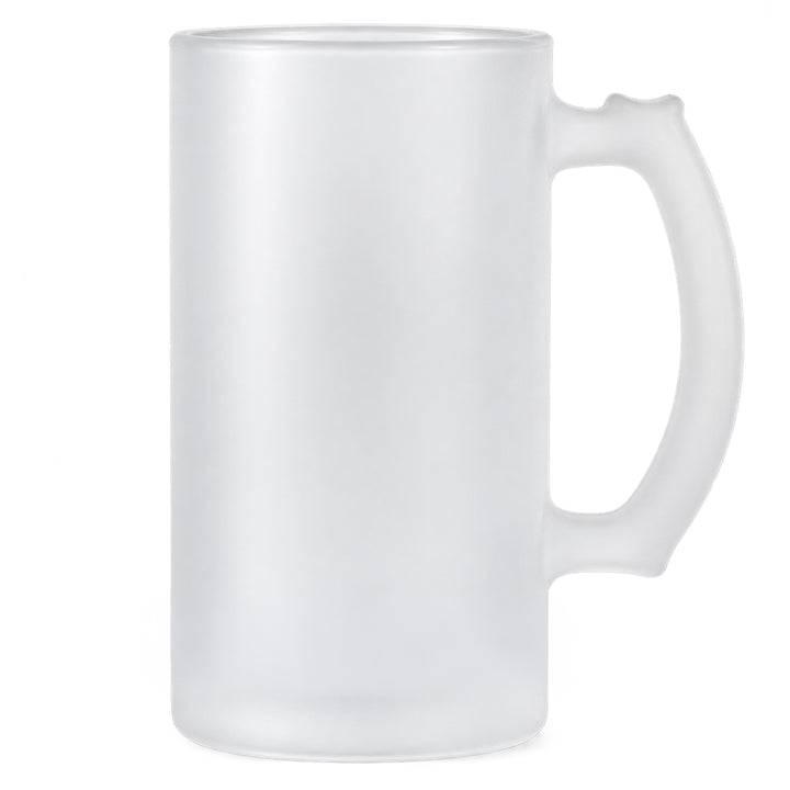 Frosted Sublimation Glass Beer Stein - 16oz (Pack of 2)