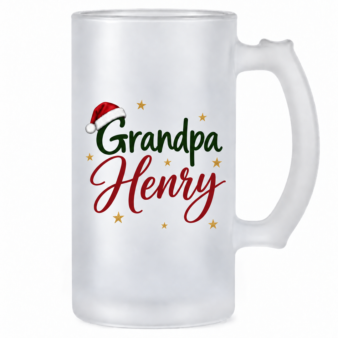 Frosted Sublimation Glass Beer Stein - 16oz (Pack of 2)