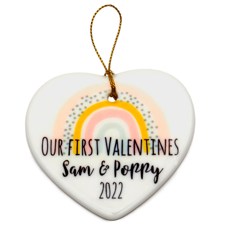 Ceramic Heart Christmas Tree Decoration