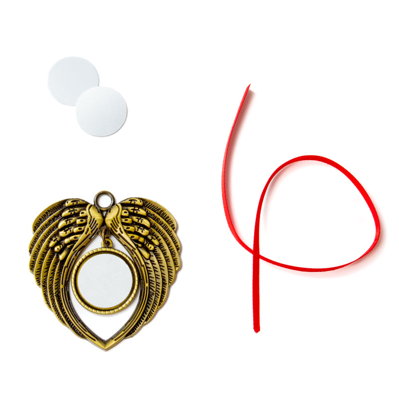 Angel Wings Metal Ornament