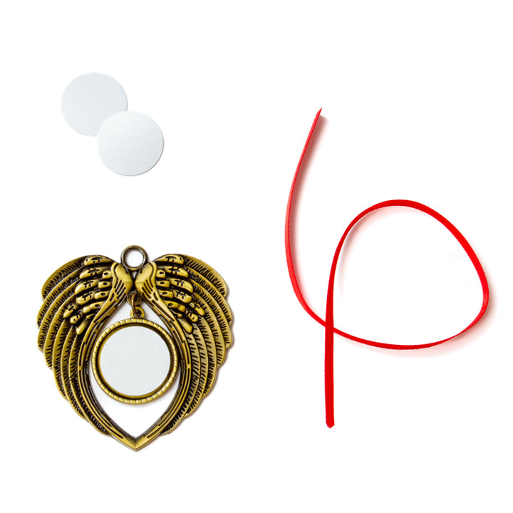 Angel Wings Metal Ornament