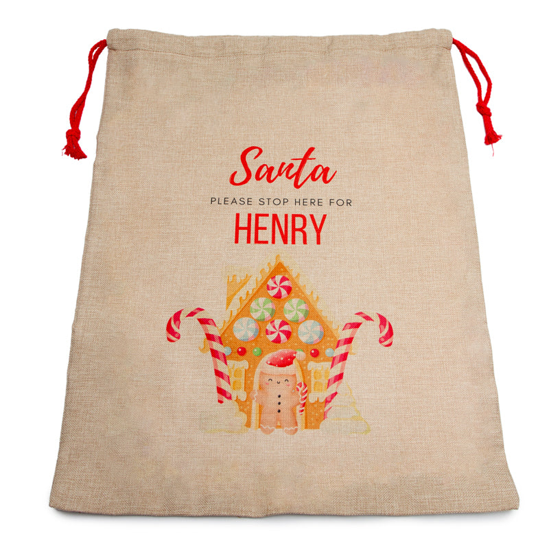 Sublimation Faux Large Burlap Santa Sack