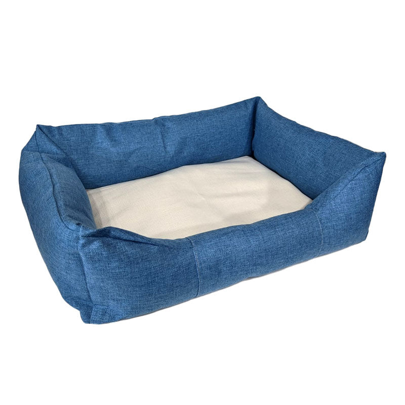 dye sublimation supplies, linen pet beds, medium blue pet bed, sublimation pet bed, sublimation pet blanks
