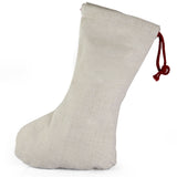 Linen Santa Stocking