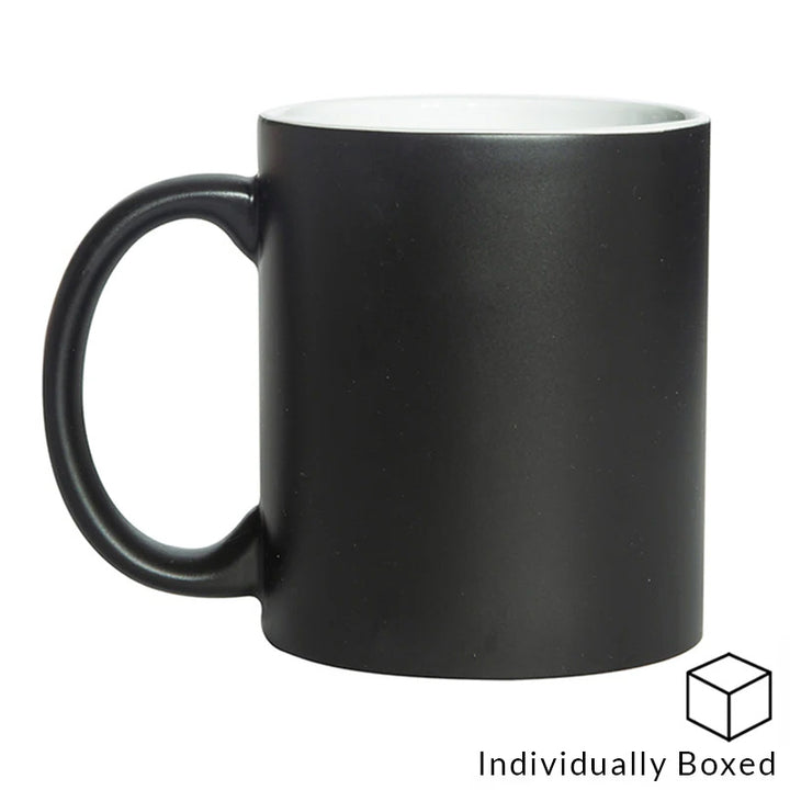 11oz Matte Black Colour Changing Mugs