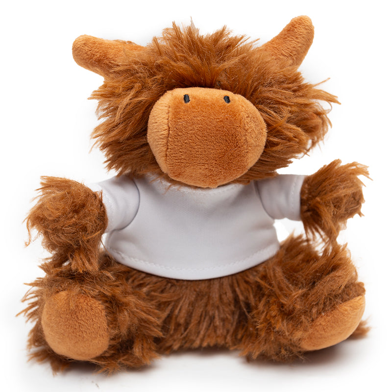 sublimation highland cow plush keyring, highland cow plush keyring, dye sublimation supplies, sublimation blanks, personalised gifts