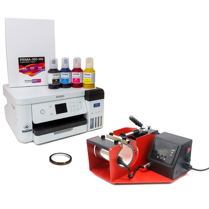 Manual Mug Press Bundle, Mug press starter kit, sublimation mug press, sublimation mug bundle, dye sublimation mug press