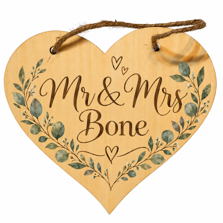 Natural Wood Heart Hanger