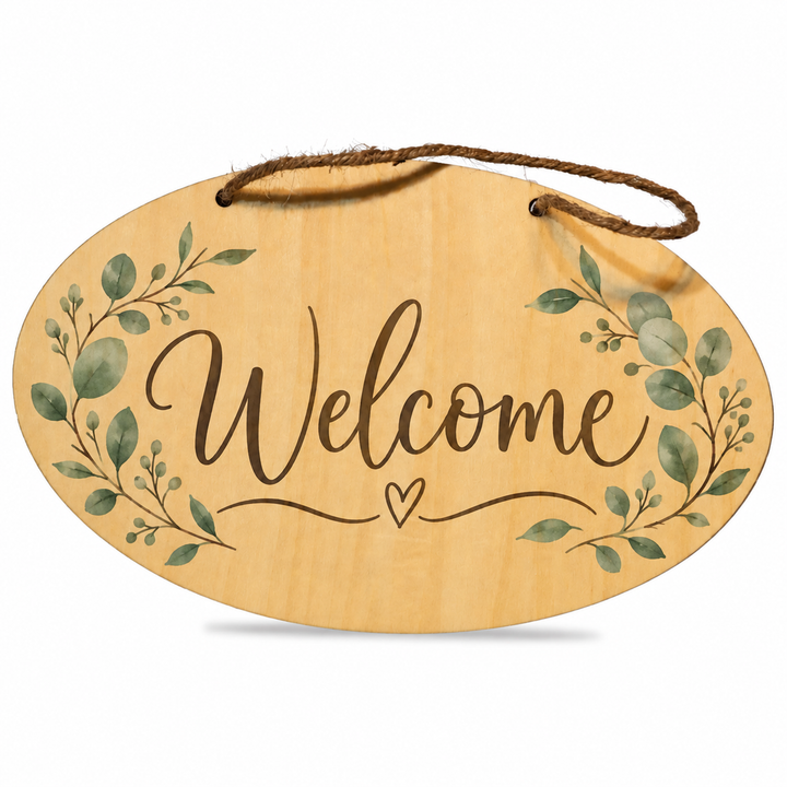 Natural Wood Oval Hanger