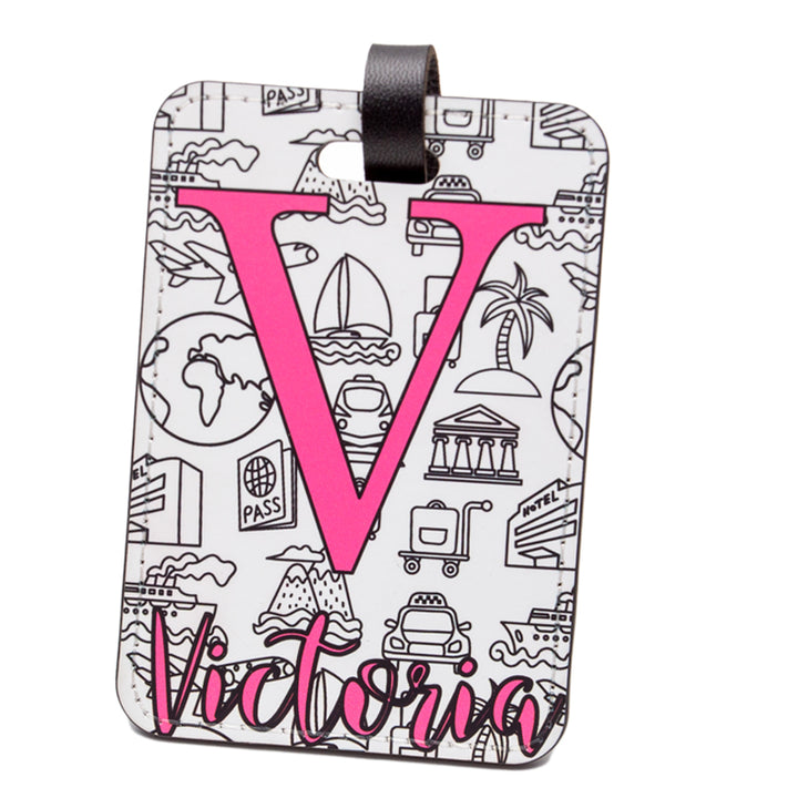 PU Leather Luggage Tag