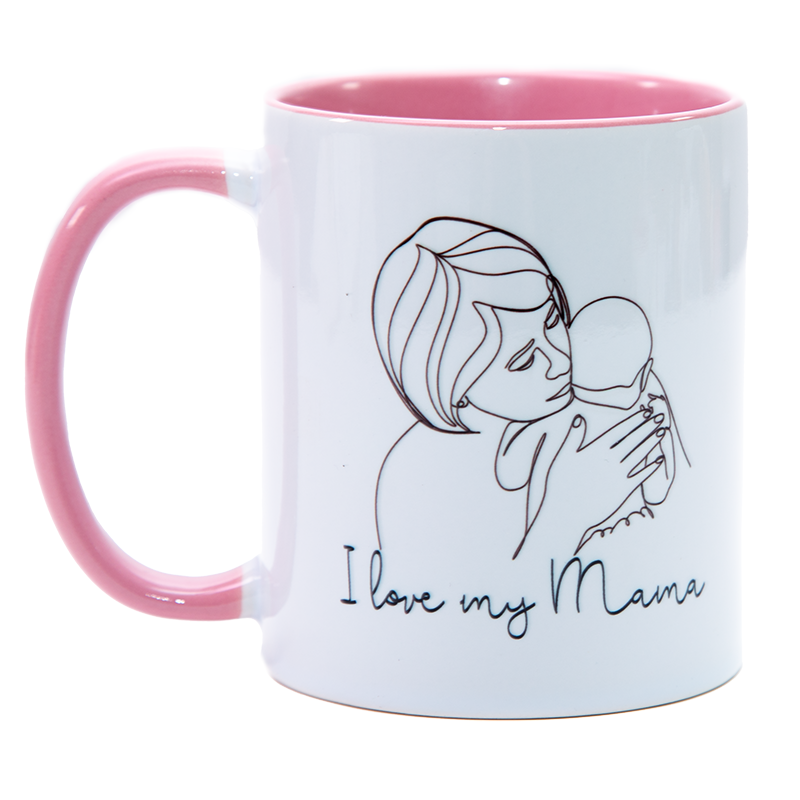 11oz Pink Inner & Handle Sublimation Mug