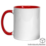 11oz Red Inner & Handle Sublimation Mug