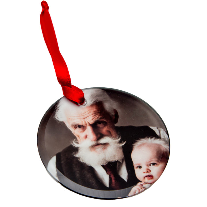 Round Glass Sublimation Christmas Decoration