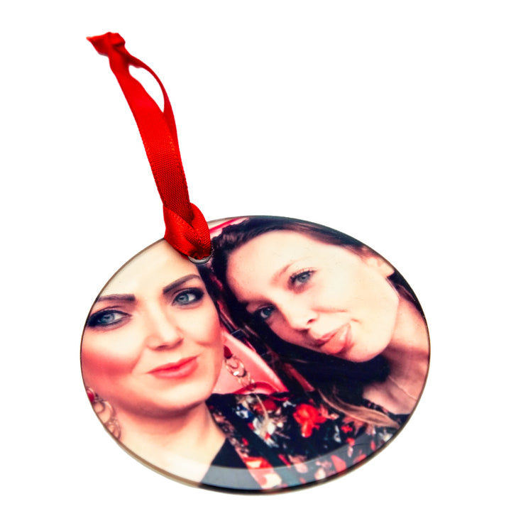 Round Glass Sublimation Christmas Decoration