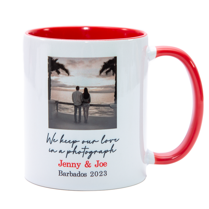 11oz Red Inner & Handle Sublimation Mug