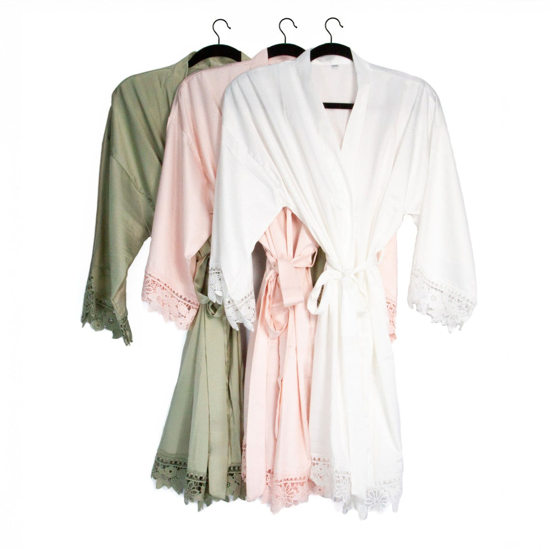 sublimation silk robes, sage green robes, white wedding robes,blush pink sublimation robes, sublimation clothing, sublimation silk robes, blush pink robes, personalised robes