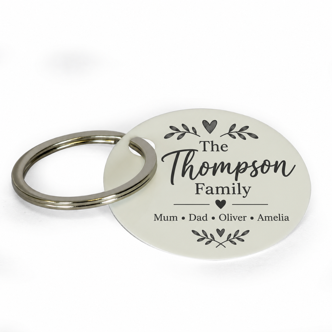 Sublimation Plastic Key Ring Round