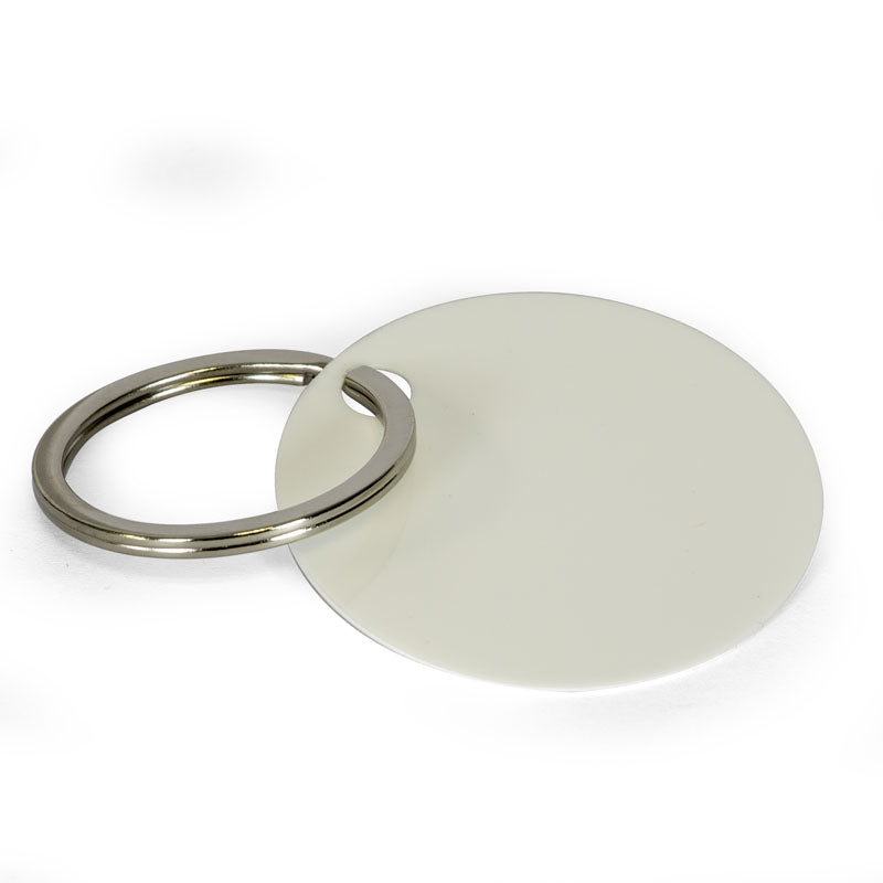 sublimation blanks, key ring round, plastic