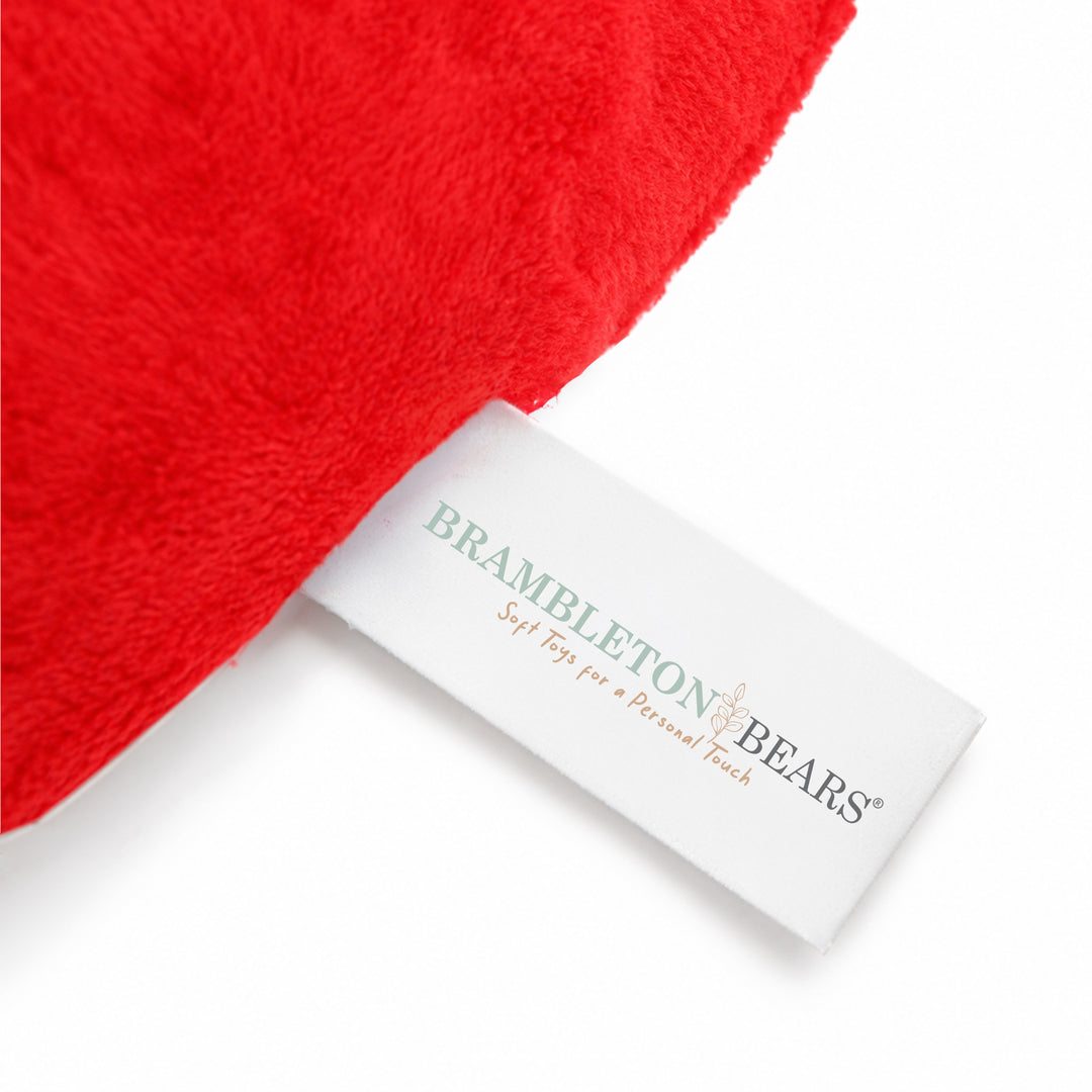 Brambleton Bears fabric label on the Santa sublimation plush toy 