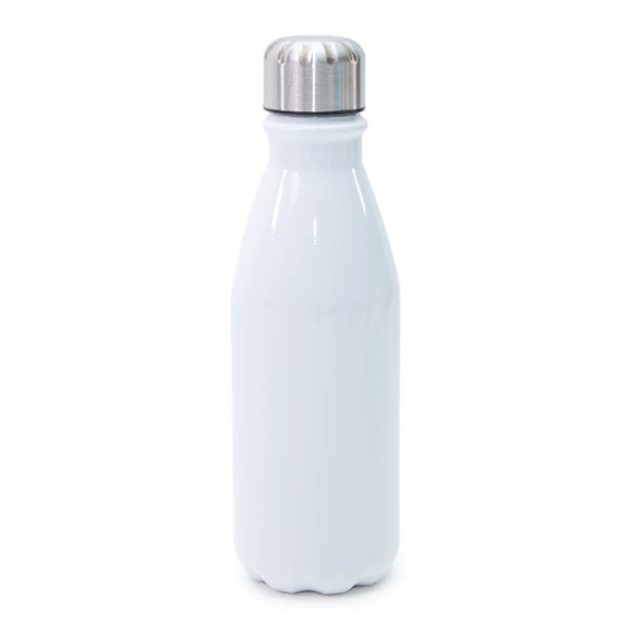 500ml White Aluminium Bowling Bottle