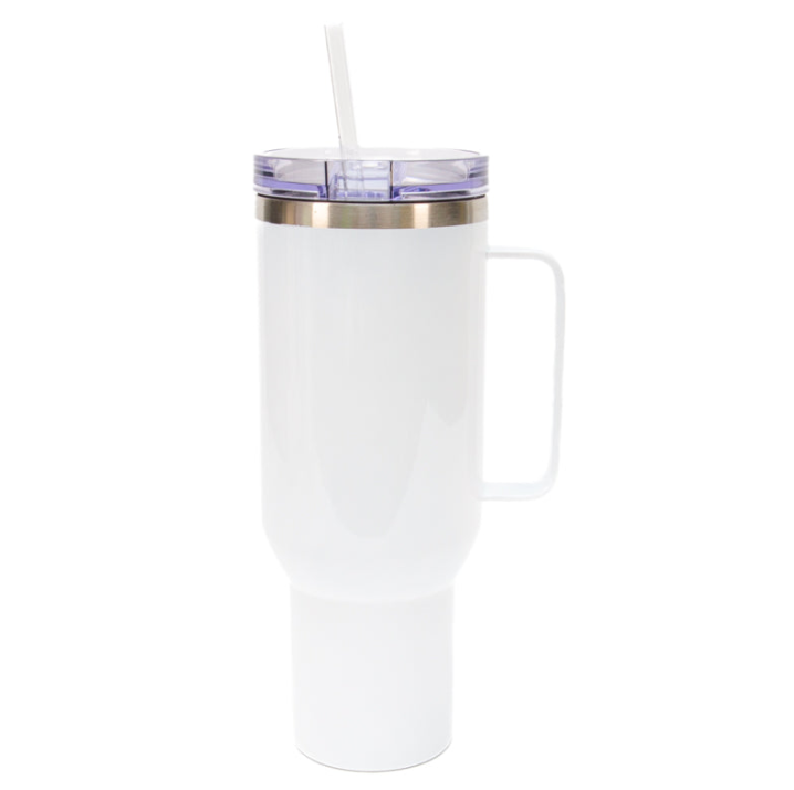 40oz Sublimation Tumbler - Metal Handle