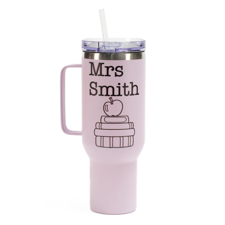 40oz Sublimation Tumbler - Metal Handle