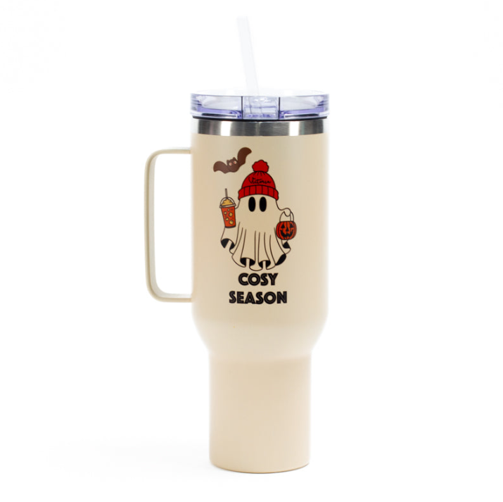 40oz Sublimation Tumbler - Metal Handle