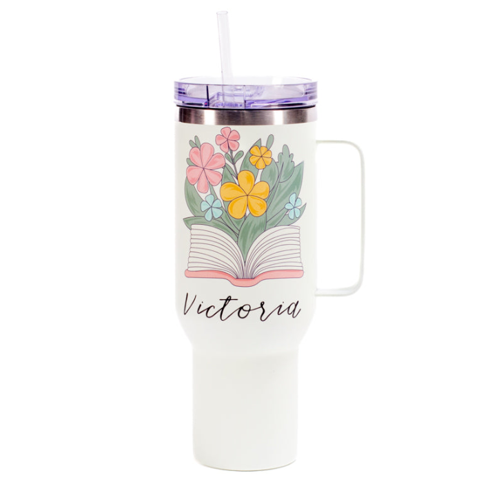 40oz Sublimation Tumbler - Metal Handle