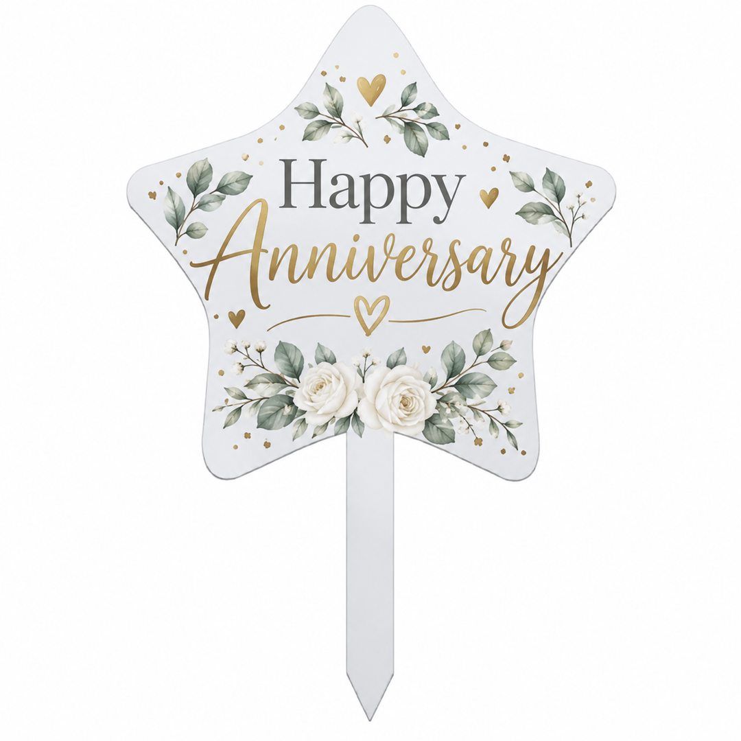 Acrylic Sublimation Star Cake Toppers (Pack of 5)