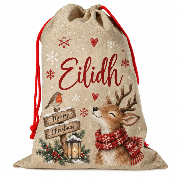 Sublimation Faux Large Burlap Santa Sack