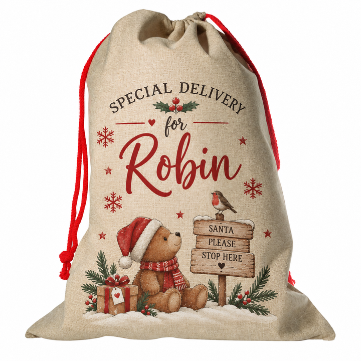 Sublimation Faux Large Burlap Santa Sack