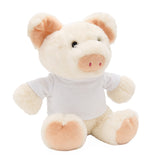 White Pig Plush Toy With Sublimation T-Shirt