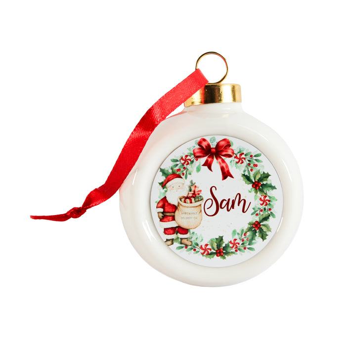 White Christmas Bauble