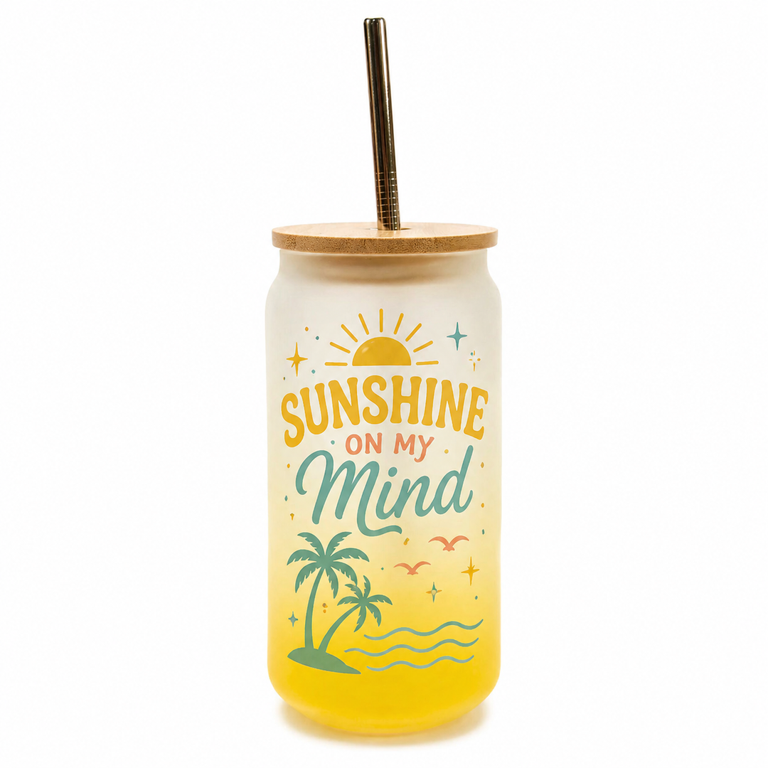 Gradient Yellow Glass Tumbler - 18oz