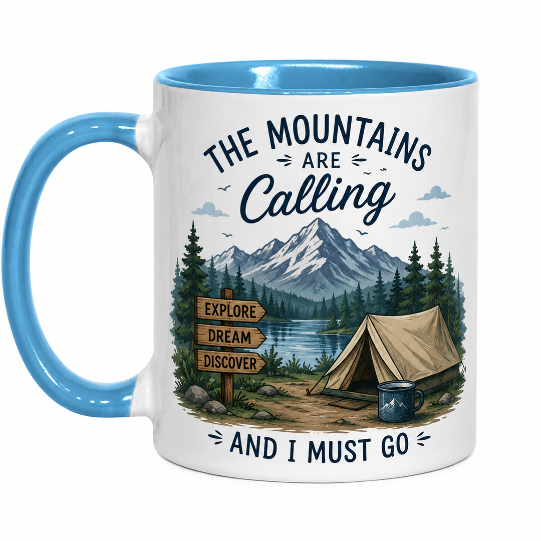 11oz Light Blue Inner & Handle Sublimation Mug