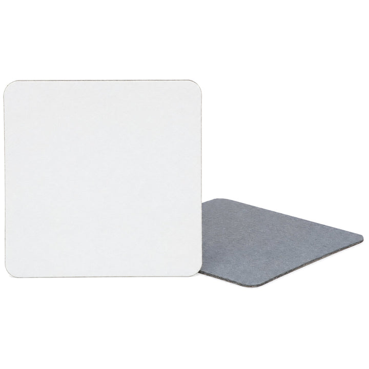 Blank glossy square cardboard coasters (pack of 10), blank