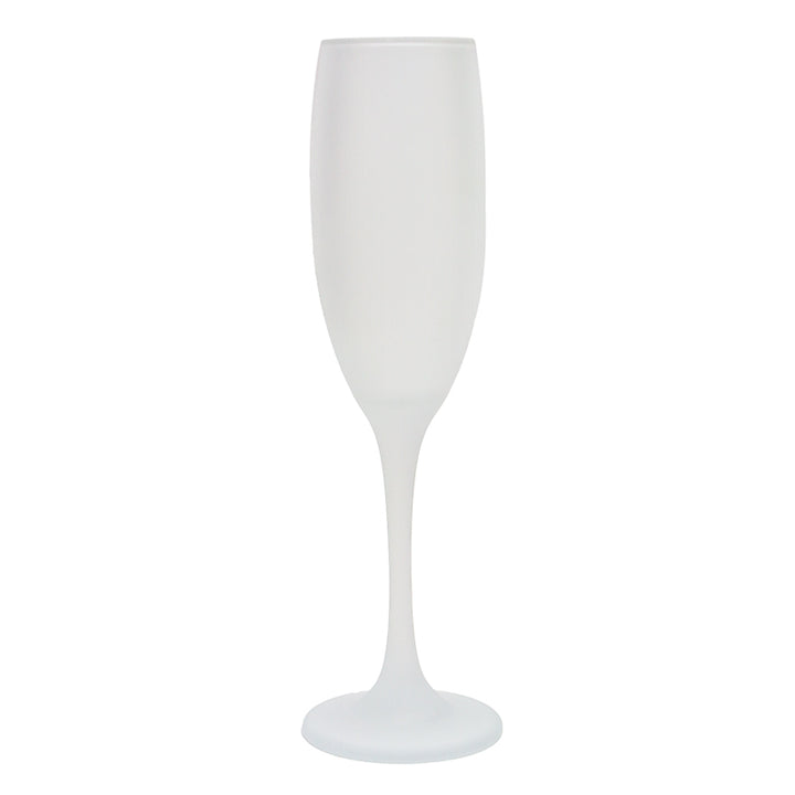 dye sublimation supplies, sublimation drinkware, sublimation glassware, frosted champagne flute glasses, sublimation champagne glasses