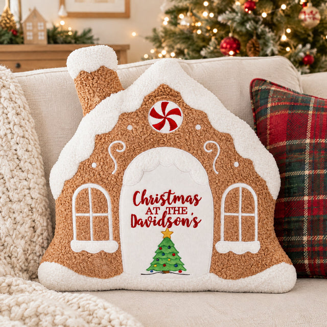 Gingerbread House Sublimation Cushion