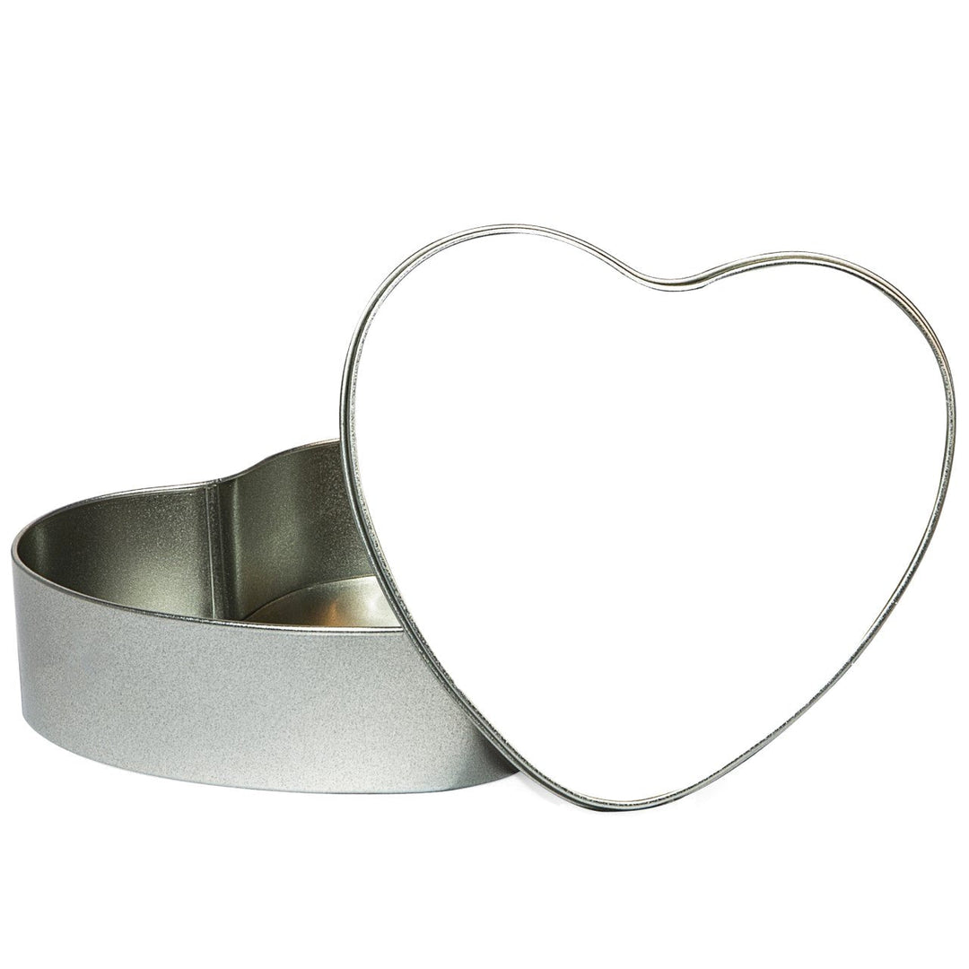 Heart-Shaped metal tin, blank