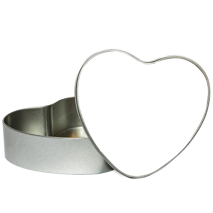 Heart-Shaped metal tin, blank