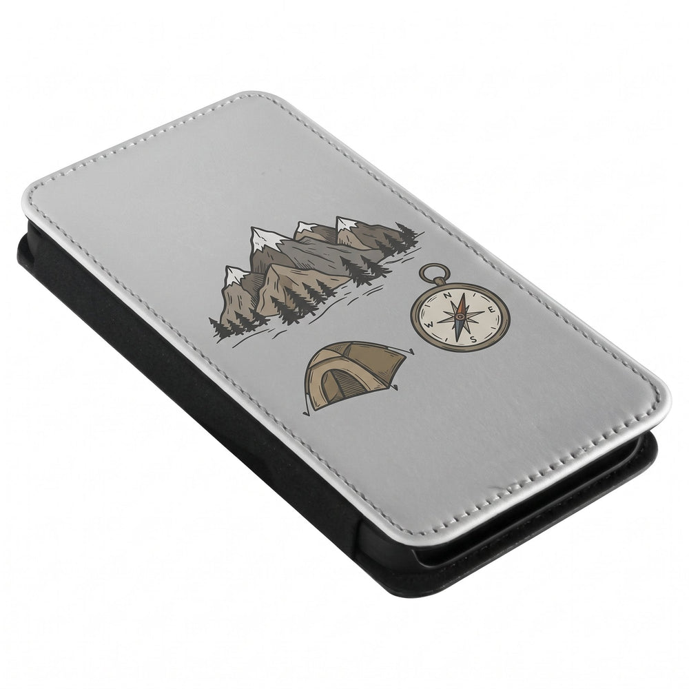 iPhone 14 Pro Max phone case printed with hand-drawn hiking icons