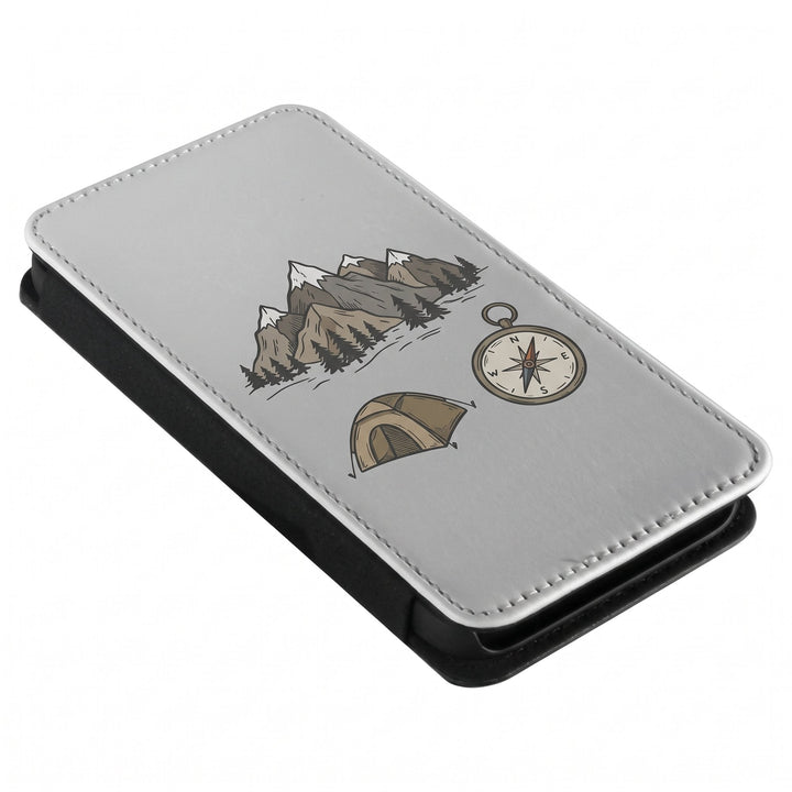 iPhone 14 Pro Max phone case printed with hand-drawn hiking icons