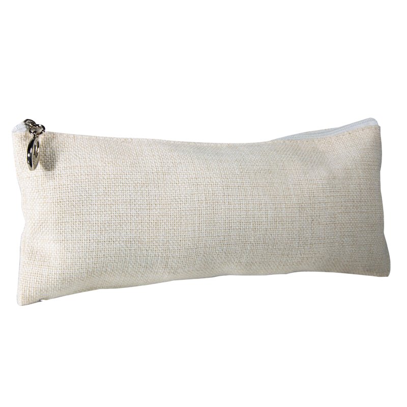 Linen pencil case 10 x 24cm, blank